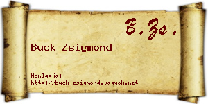 Buck Zsigmond névjegykártya